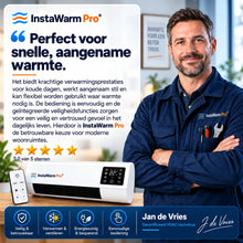 Afbeelding in Gallery-weergave laden, InstaWarm Pro – energiebesparende draagbare comfortverwarming met krachtige warmte &amp; veiligheidssysteem | Zonder installatie, tot 51 m²
