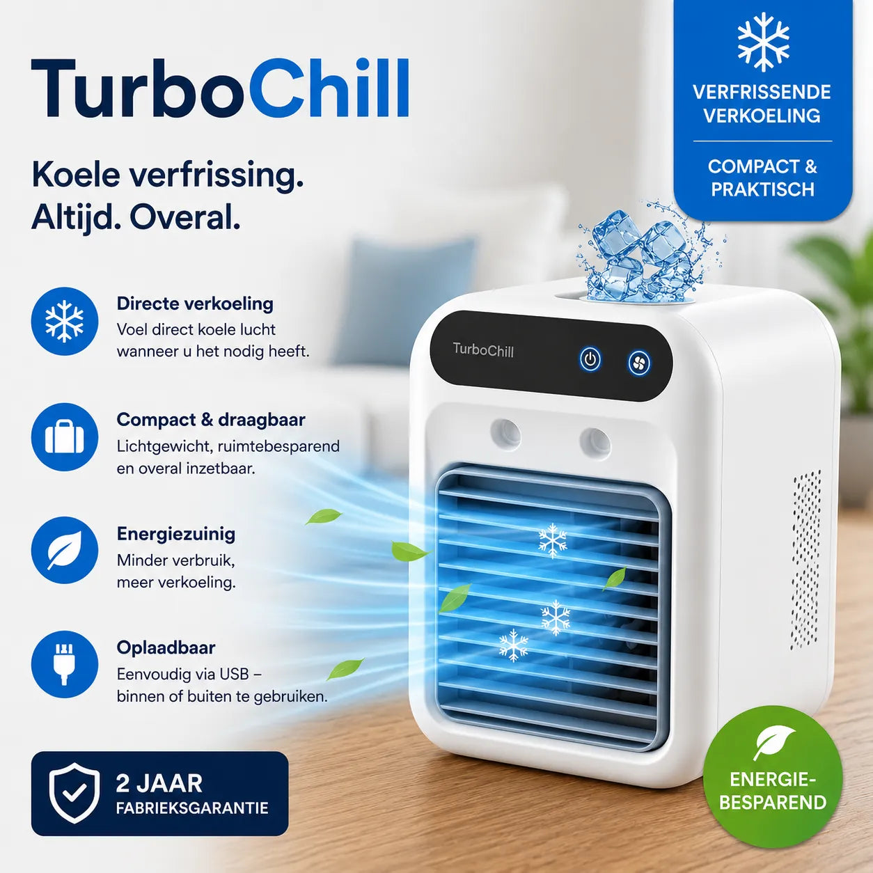 TurboChill - draagbare mini-airconditioner - het origineel